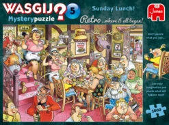 Jumbo 25009 Wasgij-puzzel Retro Mystery-5 Zondagse Lunch 1000 Stukjes -Trendy Speelgoedwinkel 87909292 9346339504