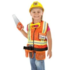 Melissa & Doug Wegwerker Bouwvakker Verkleedkleren Constructionworker -Trendy Speelgoedwinkel Wegwerker verkleedset contructionworker melissadoug speelactief.nl 1