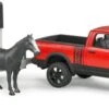 Bruder 02501 RAM-2500 Power-Wagon Met Paard-en-trailer