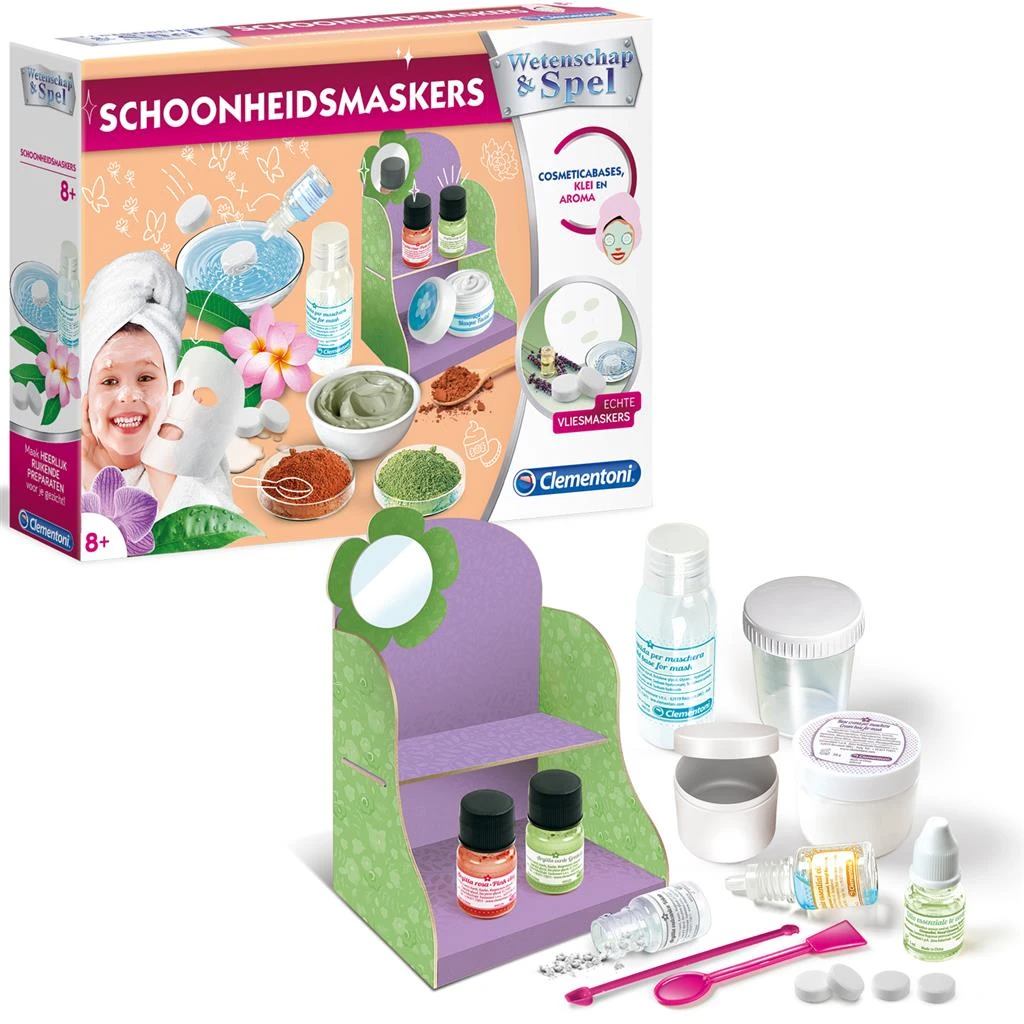 Clementoni Wetenschap & Spel Schoonheidsmaskers Experimenteerdoos 1 Clementoni Wetenschap & Spel Schoonheidsmaskers Experimenteerdoos