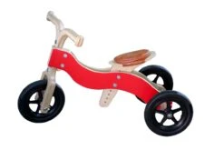 Houten Trike 2-in-1 Loopfiets VanDijkToys Div Kleuren -Trendy Speelgoedwinkel dijk trike rood 7250