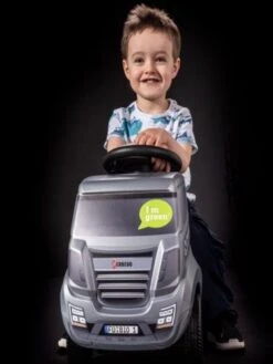 Ferbedo Truck Ride-On Silver-metallic Loopauto -Trendy Speelgoedwinkel ferbedo looptruck zilver 3