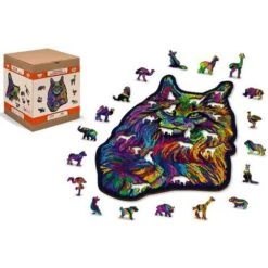Wooden City Houten Puzzel Rainbow Wild Cat L 300