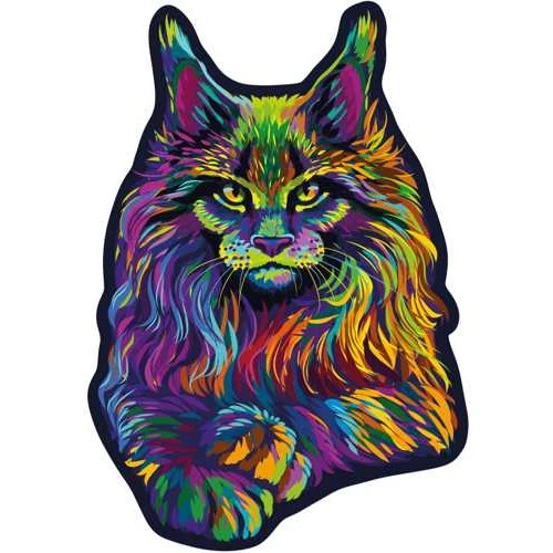 Wooden City Houten Puzzel Rainbow Wild Cat L 300 2 Wooden City Houten Puzzel Rainbow Wild Cat L 300 - Afbeelding 2