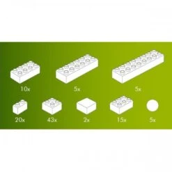 Hubelino Set Witte Bouwstenen 105-delig -Trendy Speelgoedwinkel hubelino 4200531 blokken wit 105 delig 2