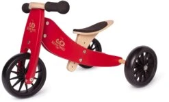 Tiny Tot Cherry Red Loopfiets 2 – In – 1 Kinderfeets – Loopfiets Rood