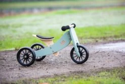 Tiny Tot Sage Loopfiets 2-in-1 Kinderfeets -Trendy Speelgoedwinkel kinderfeets houten loopfiets driewieler tiny tot silver sage 2