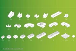 Hubelino Knikkerbaan Bouwdoos 200-delig -Trendy Speelgoedwinkel knikkerbaan 200 delig hubelino 420183 2