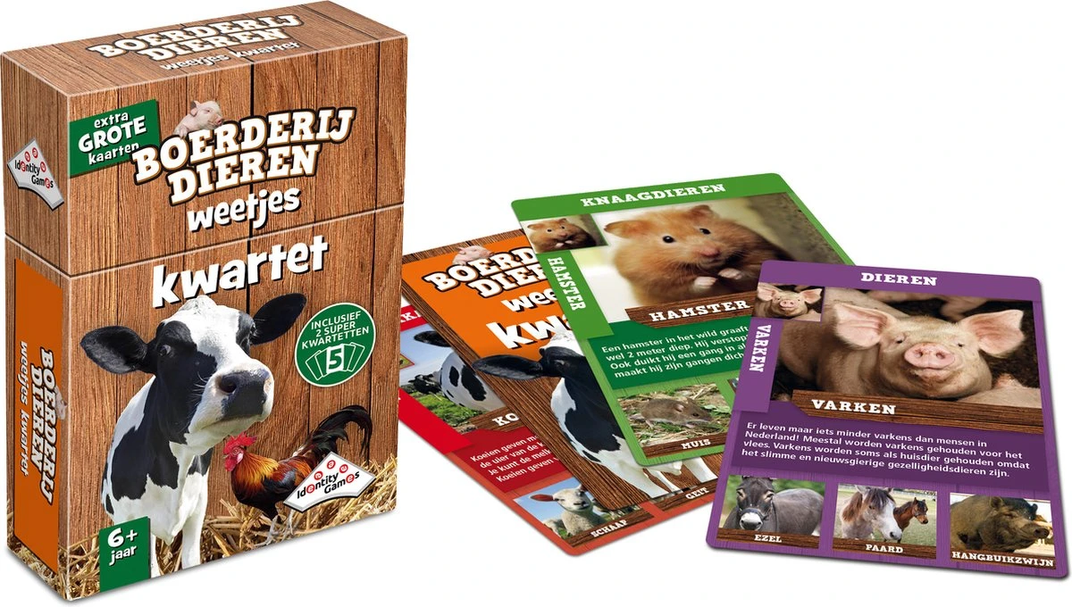 Kwartet Spel Boerderijdieren Weetjes-kwartet 3 Kwartet Spel Boerderijdieren Weetjes-kwartet - Afbeelding 3