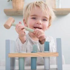 Little Dutch LD7026 Houten Hamerbank Blauw -Trendy Speelgoedwinkel little dutch 4425 hamerbank blauw 2