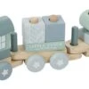 Little Dutch LD7036 Houten Blokkentrein Blauw