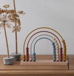 Little Dutch LD4700 Houten Regenboog Telraam LittleDutch -Trendy Speelgoedwinkel little dutch ld4700 regenboog telraam littledutch houten speelgoed 2