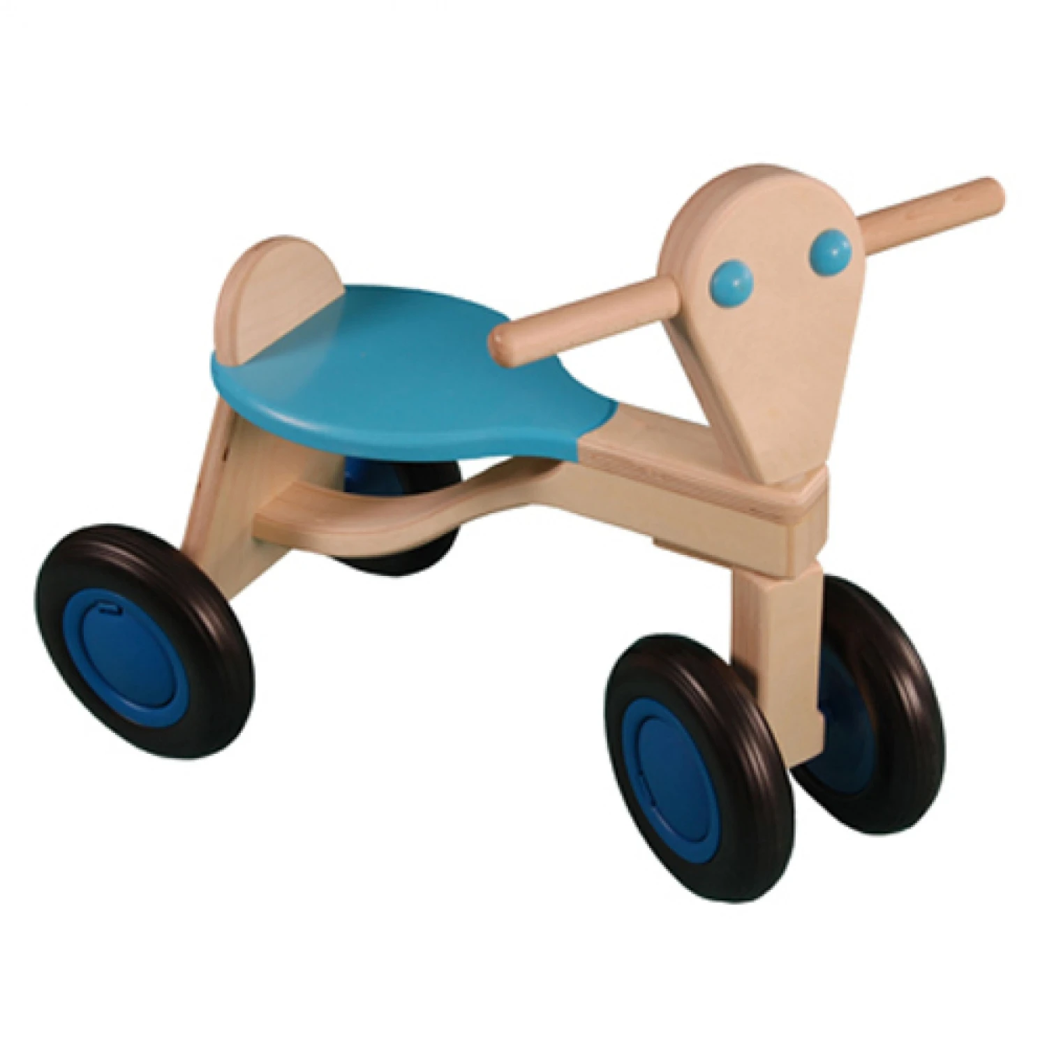 Van Dijk Toys Loopfiets Lichtblauw Berkenhout 2 Van Dijk Toys Loopfiets Lichtblauw Berkenhout - Afbeelding 2