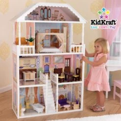 Poppenhuis / Barbiehuis Savannah -Trendy Speelgoedwinkel poppenhuis barbiehuis kidkraft 65023 savannah 6