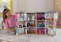 Poppenhuis Modern Deluxe Herenhuis -Trendy Speelgoedwinkel poppenhuis kidkraft 65883 modern deluxe herenhuis 1 1