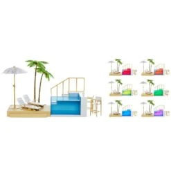 Rainbow High Poppen Color Change Pool And Beach Club Set -Trendy Speelgoedwinkel rainbow high color change pool and beach club set 2