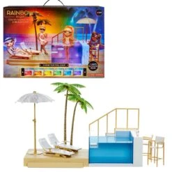 Rainbow High Poppen Color Change Pool And Beach Club Set -Trendy Speelgoedwinkel rainbow high color change pool and beach club set