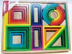 Goki 58655 Bouwstenenset Regenboog In Houten Kist -Trendy Speelgoedwinkel regenboog bouwblokken goki 58655 1 1