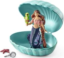 Zeemeermin Met Baby-zeepaardje In Schelp – Schleich 70563