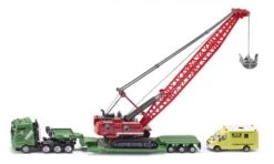 Siku 1834 Transport Zwaar Materieel Dieplader Met Hijskraan 
