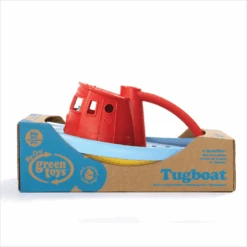 Green Toys Green-Toys Sleepboot Blauw Met Rood Handvat -Trendy Speelgoedwinkel sleepboot rood handvat green toys 3