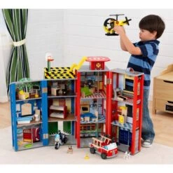 Houten Speelgoedset Voor Grote Kleine Helden -Trendy Speelgoedwinkel speelset voor grote kleine helden kidkraft 63239 1 1