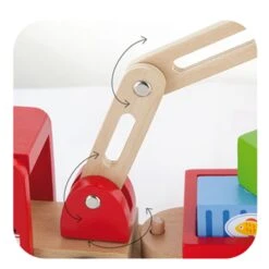 Houten Truck Met Kraan En Aanhanger Vigatoys -Trendy Speelgoedwinkel truck met kraan en aanhangwagen vigatoys v0690 2