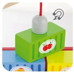 Houten Truck Met Kraan En Aanhanger Vigatoys -Trendy Speelgoedwinkel truck met kraan en aanhangwagen vigatoys v0690 3