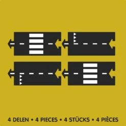 WayToPlay Straight Rubber Autobaanstukken 4pc -Trendy Speelgoedwinkel waytoplay rubber autobaan uitbreidingsset straight speelactief 1