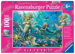 Zeemeermin Glitter Puzzel Ravensburger 100 Stukjes XXL